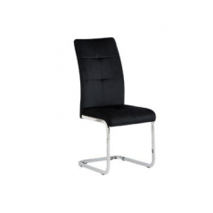 WOF Florence Black Fabric Dining Chair