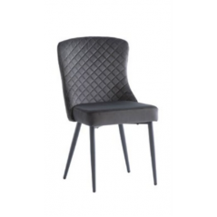 WOF Hadli Graphite Fabric Dining Chair