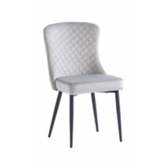 WOF Hadli Silver Fabric Dining Chair