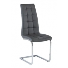 WOF Moreno Faux Grey Leather Dining Chair