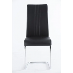 WOF Monaco PU Black Cantilever Dining Chair