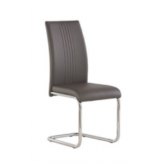 WOF Monaco PU Grey Cantilever Dining Chair