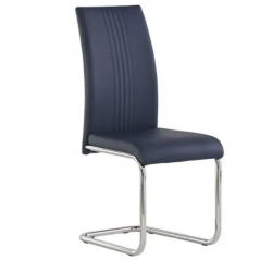 WOF Monaco PU Blue Cantilever Dining Chair