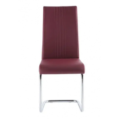 WOF Monaco PU Red Cantilever Dining Chair