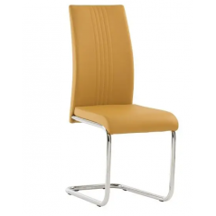 WOF Monaco PU Mustard Cantilever Dining Chair