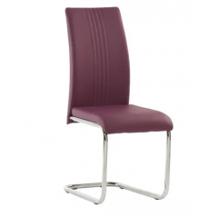 WOF Monaco PU Purple Cantilever Dining Chair