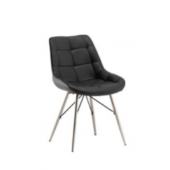 WOF Nova Black Faux Leather Dining Chair