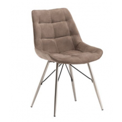 WOF Nova Textured Taupe Fabric Dining Chair