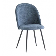 WOF Ramona Blue Textured Fabric Dining Chair