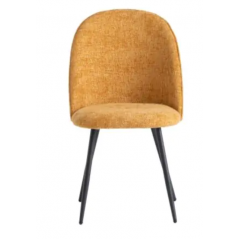 WOF Ramona Yellow Textured Fabric Dining Chair