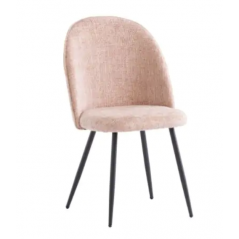 WOF Ramona Flamingo Textured Fabric Dining Chair