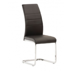 WOF Soho Black PU Cantilever Dining Chair