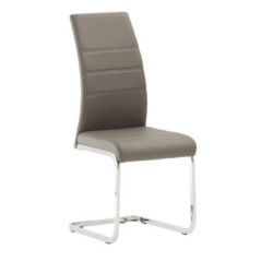 WOF Soho Grey PU Cantilever Dining Chair