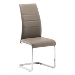 WOF Soho Taupe PU Cantilever Dining Chair