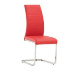 WOF Soho Red PU Cantilever Dining Chair