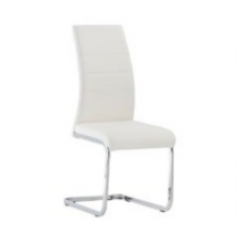 WOF Soho White PU Cantilever Dining Chair