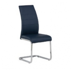 WOF Soho Blue PU Cantilever Dining Chair