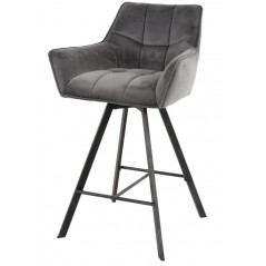 ZI Rotatable Deluxe Grey Bar stool Grey