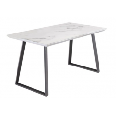 WOF Waverly White Marble/Grey Leg 1.4M Dining Table