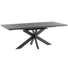 WOF Picasso Dark Rhine 1.6M Extending Dining Table (X- Frame)
