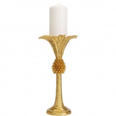 Candle Holder Palm Tree Gold 33