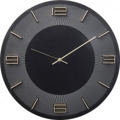 Wall Clock Leonardo Black/Gold Ø49cm