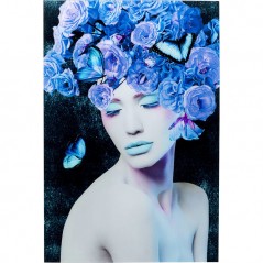 Glass Picture Blue Queen 80x120cm