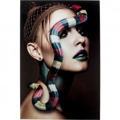 Glass Picture Snake Girl 80x120cm