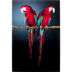 Glass Picture Twin Parrot 80x120cm