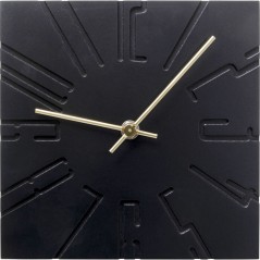 Wall Clock Cubito Black 19x19cm