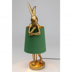 Table Lamp Animal Rabbit Gold/Green 68cm
