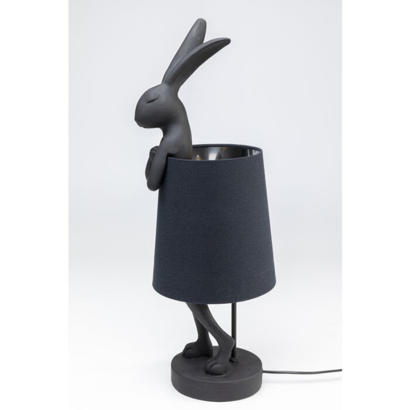 Table Lamp Animal Rabbit Matt Black 68cm