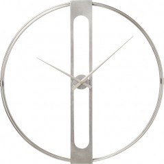 Wall Clock Clip Silver Ø60cm