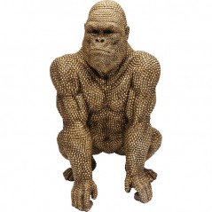 Deco Figurine Gorilla Gold 80cm