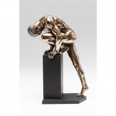 Deco Object Nude Man Stand Bronze 35cm