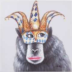 Picture Touched Carnival Monkey 70x70cm