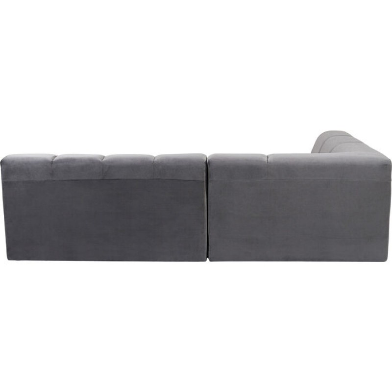 Corner Sofa Belami Velvet Grey Left
