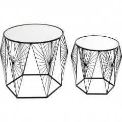 Side Table Cobweb Black (2/Set)