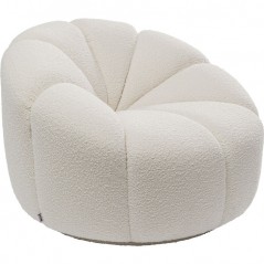 Swivel Armchair Peppo Lounge White