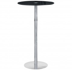 PHW Black Tempered Glass Bar Table