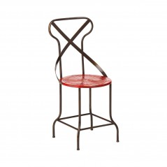 PHW Artisan Red Metal Chair
