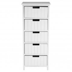 PHW New England White Mdf 5 Drawers Chest