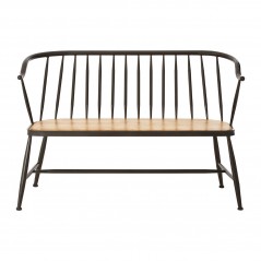 PHW New Foundry Ash Wood And Metal Bench Chair