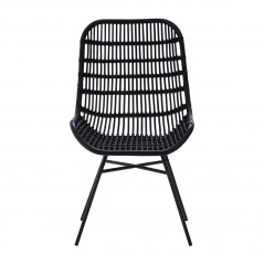 PHW Lagom Curved Black Chair With Iron Legs