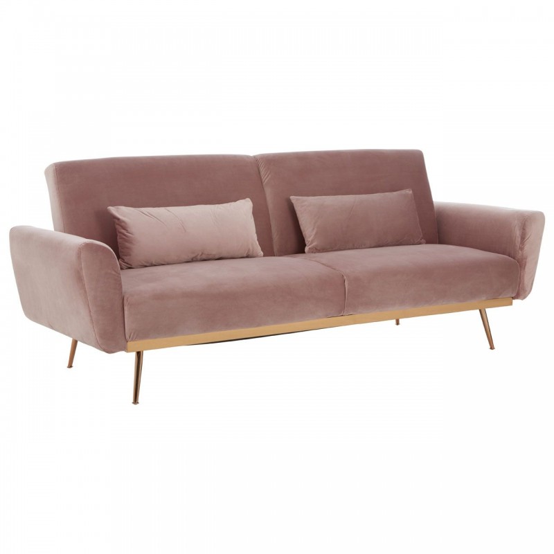 PHW Hatton Pink Velvet Sofa Bed