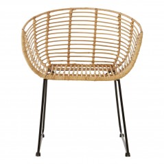 PHW Lagom Natural Rattan Rounded Chair