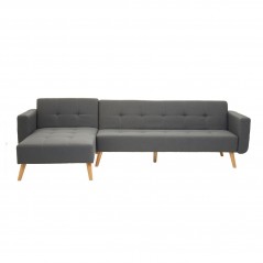 PHW Hansa Large Grey Velvet Sofa
