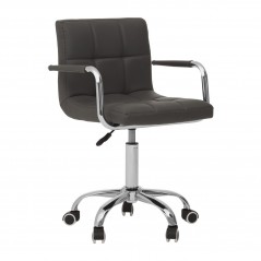 PHW Grey Home Office Chair With Swivel Base