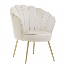 PHW Ovala Mink Velvet Scalloped Chair