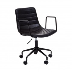 PHW Forbes Black Leather Chair
